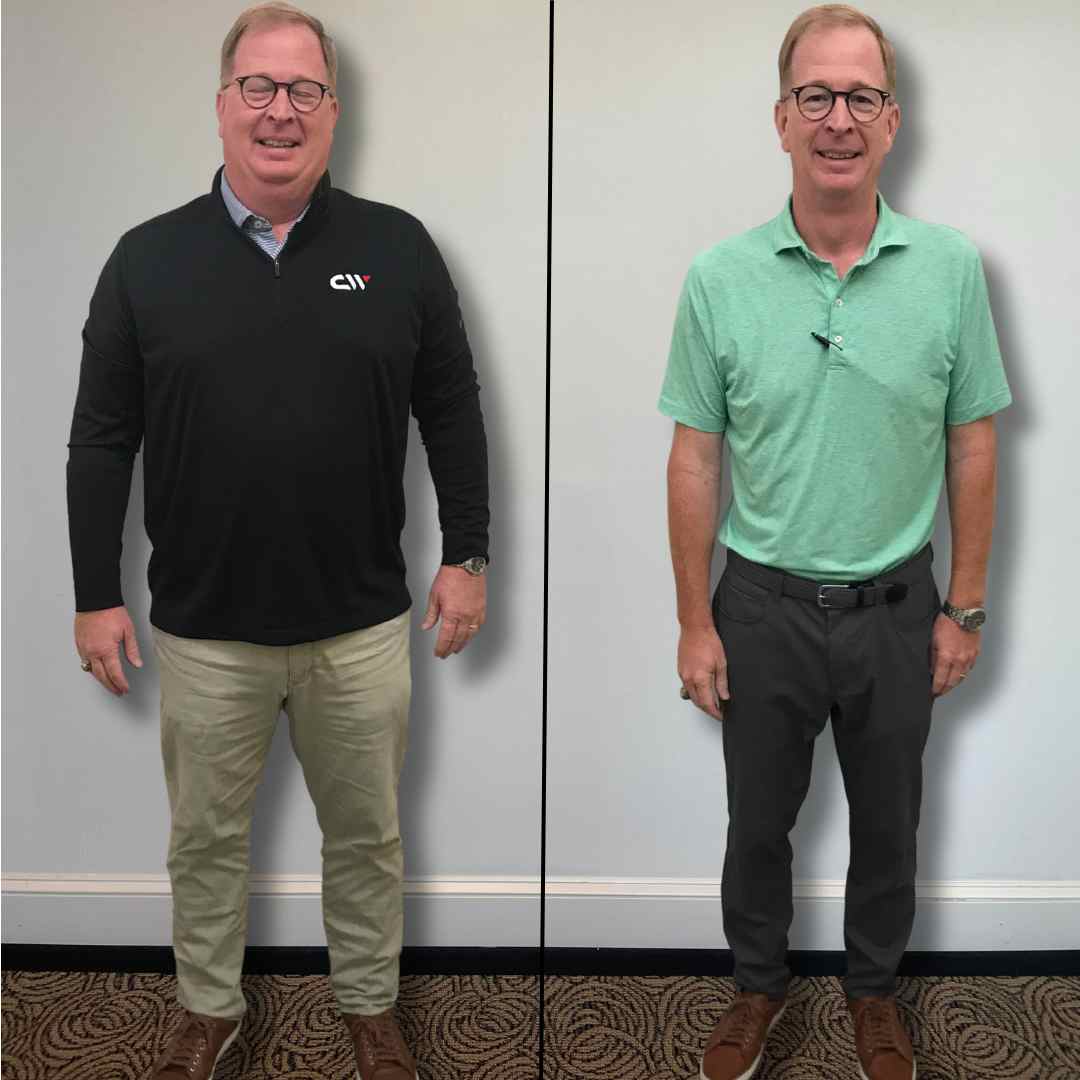 Kenneth before and after PHD Weight Loss, Down 92 lbs in 32 weeks